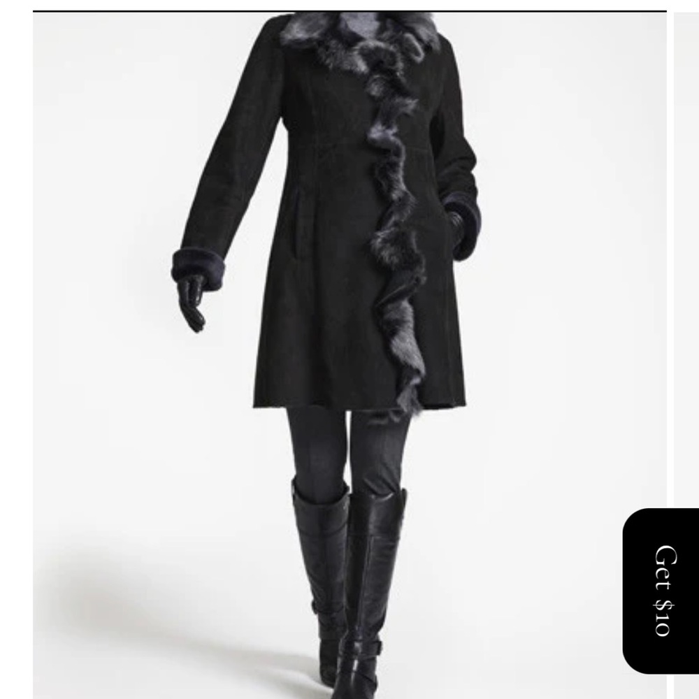 Shearling coat toscana Fur Women's Coat GENUINE blue duck NYC